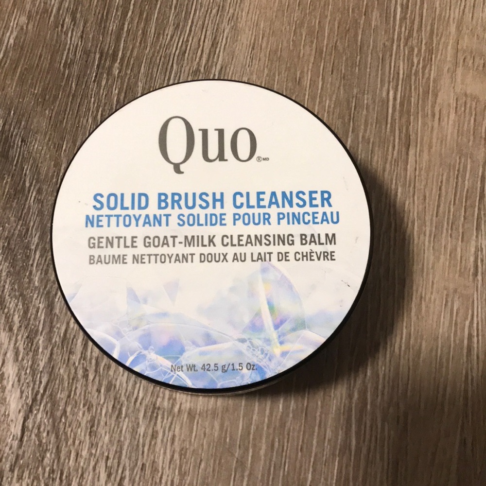 Solid brush cleanser